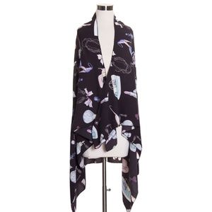 Code22 Illustration Print Beach Vacation Cover Up